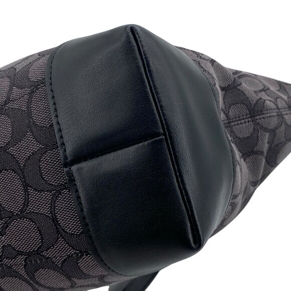 Coach Zip Top Tote in Signature Jacquard Black Smoke F29958 - Picture 13 of 16